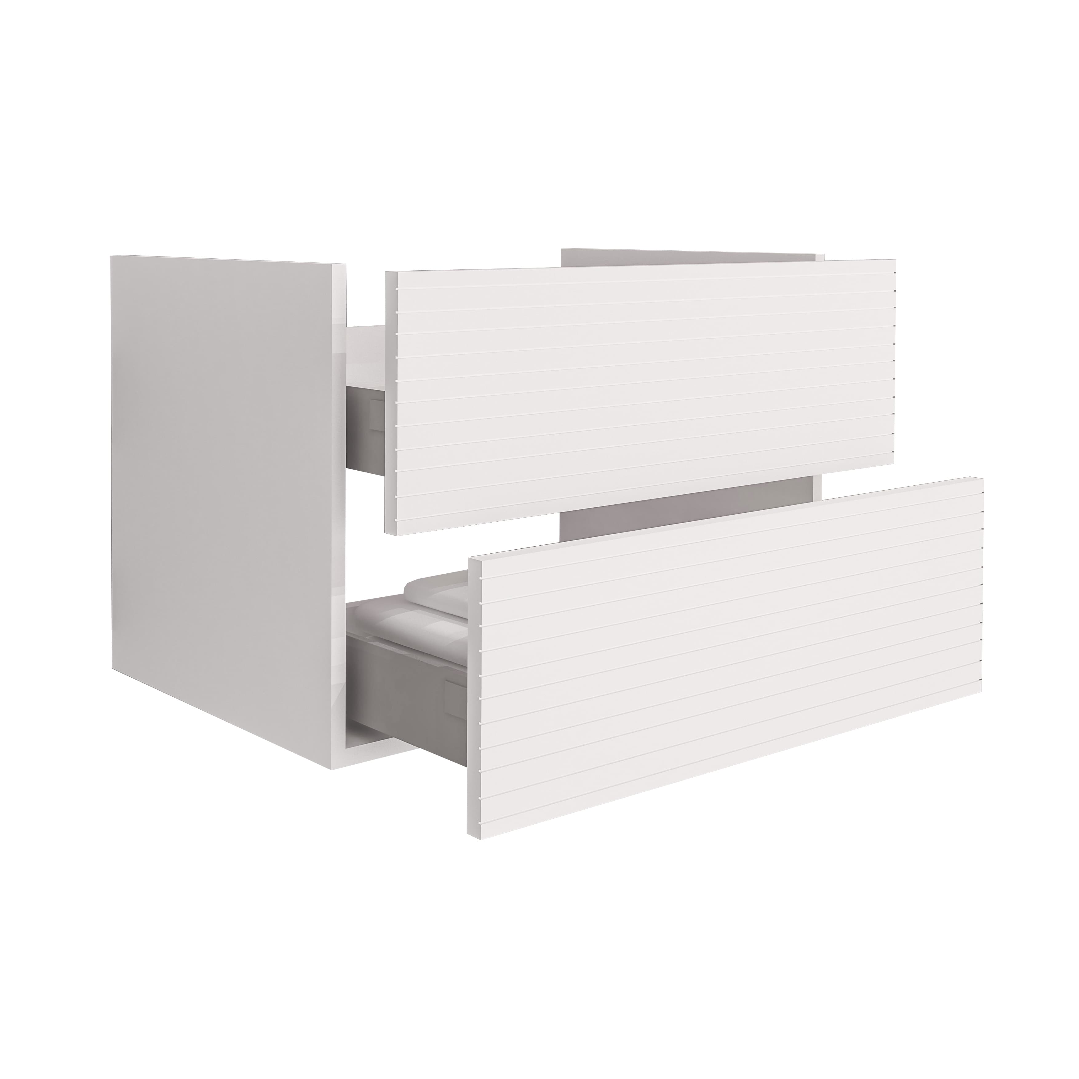 Elite Meuble sous-plan avec relief horizontal (80CM) - blanc mat