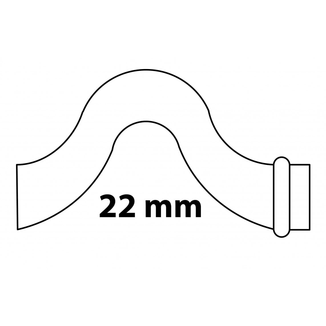 988629254 CU coude croisé, vierge, 22 mm, 1 manchon, (P5086)
