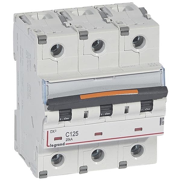 Disjoncteur DX³ 3 pôles courbe C 125A 400V - 25kA - 4,5 modules