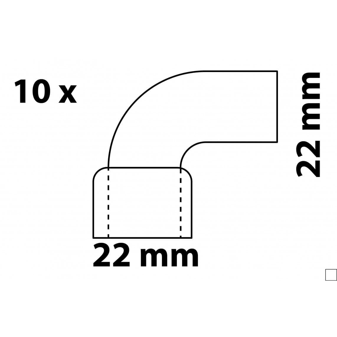 989269655 CU coude 90°, vierge, 22 mm, 1 manchon (5092) (10x)