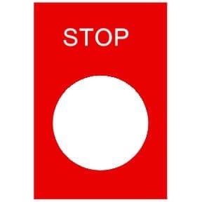 Harmony - étiquette - 30 x 40mm - Rouge - Stop