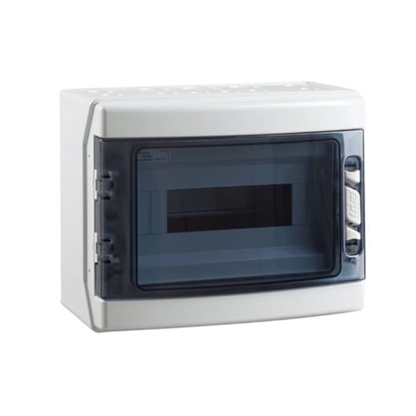 Coffret apparent IP65 avec porte transparente 1 x 12 modules + bornier de terre