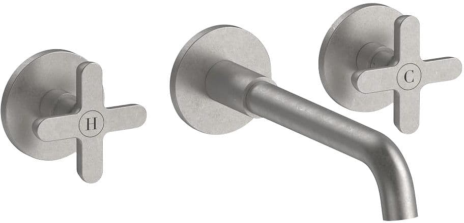 SET DE FINITION MITIGEUR LAVABO 3 TROUS ICONA CLASSIC FANTINI 200MM RAW METAL PVD