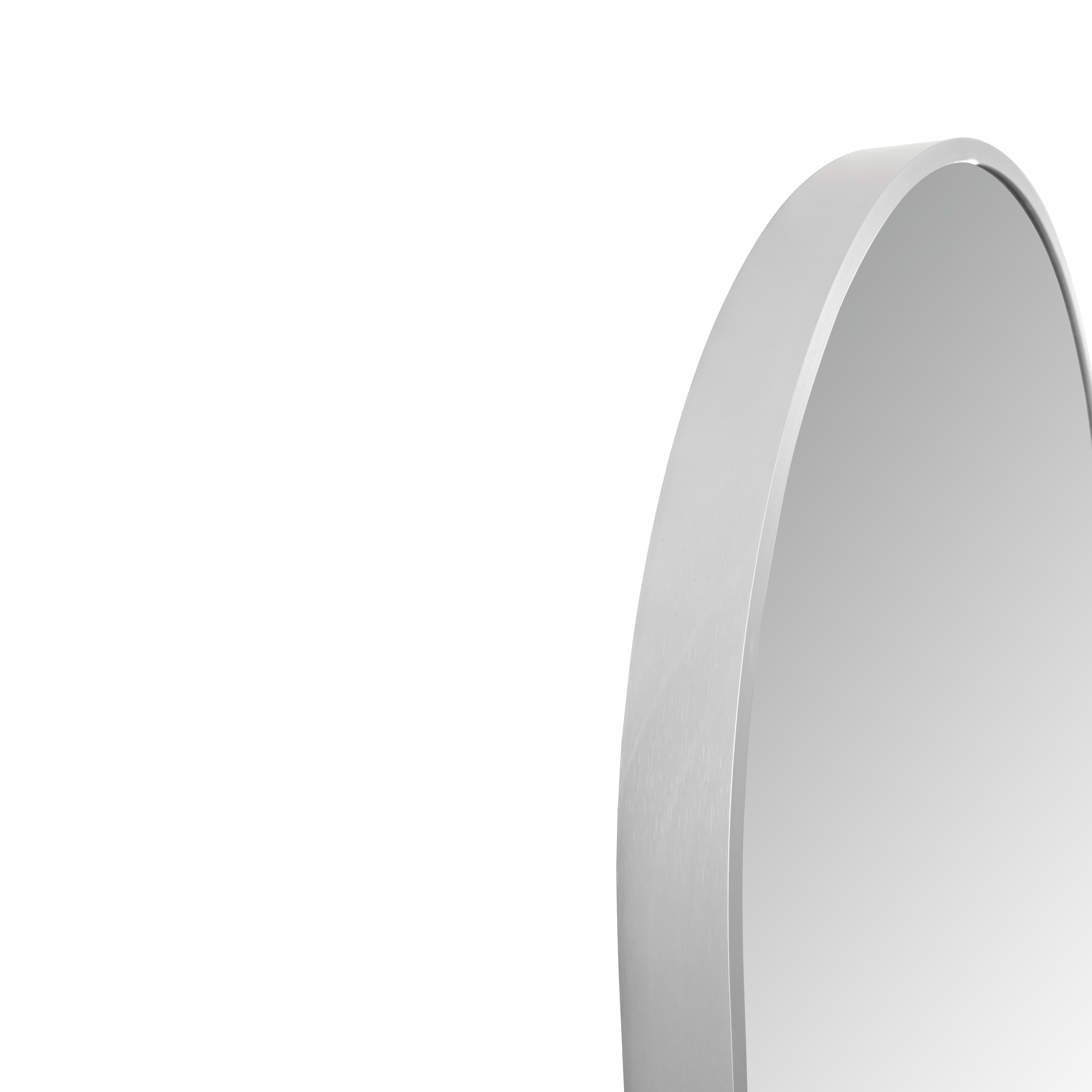 ALONI AVALO MIROIR - AVEC ÉCLAIRAGE LED - OVALE - AVEC CADRE - AVEC CHAUFFAGE - TEMPÉRATURE DE COULEUR LED 3500-6500K - 50X100CM - FINITION INOX BROSSÉ