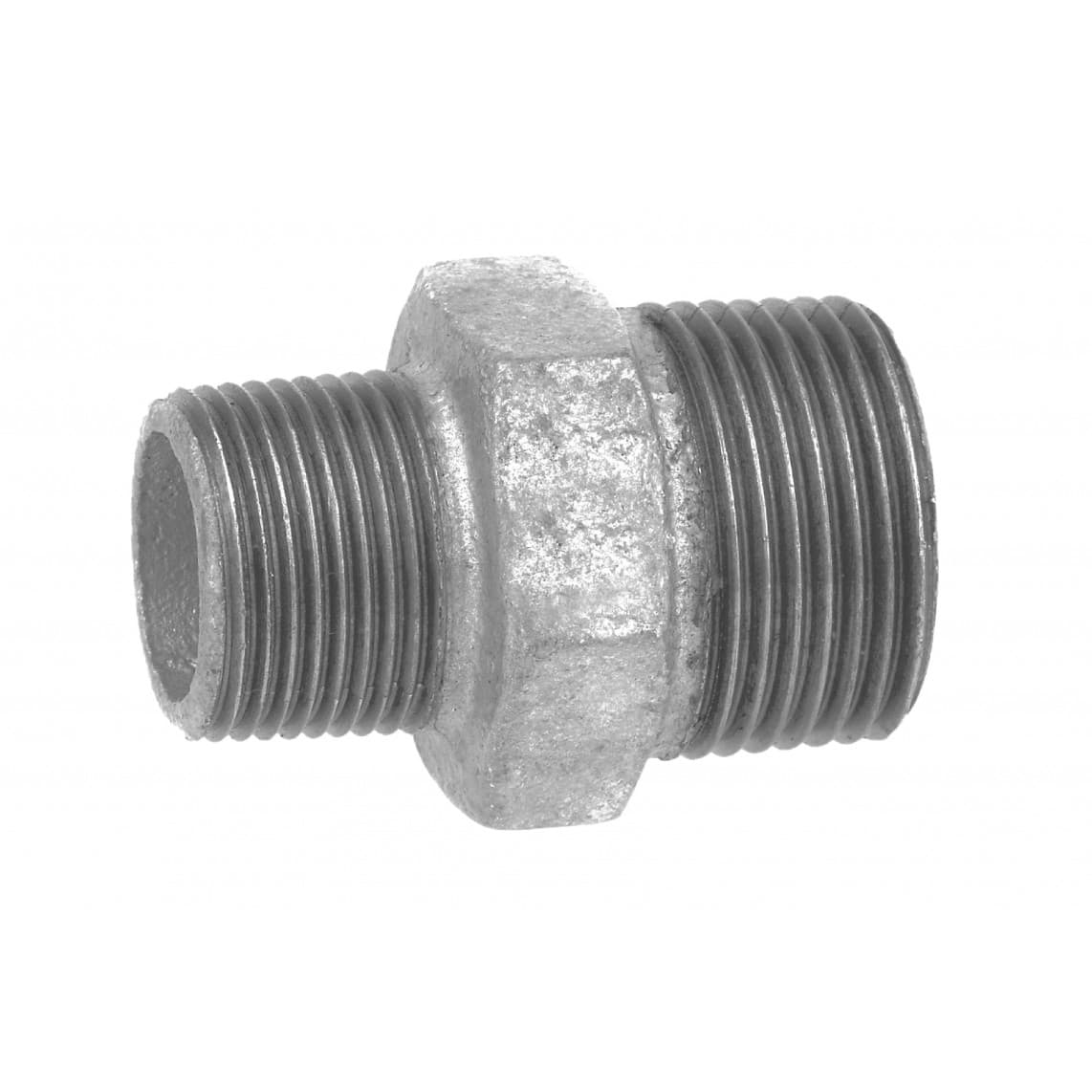 989792055 FM mamelon double réducteur, galvanisé, 3/4" M x 1/2" M, (245)