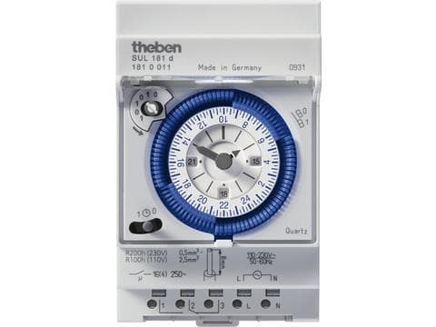 Horloge 24h avec réserve de marche 110 - 230V 45 - 60Hz 1CO 16A