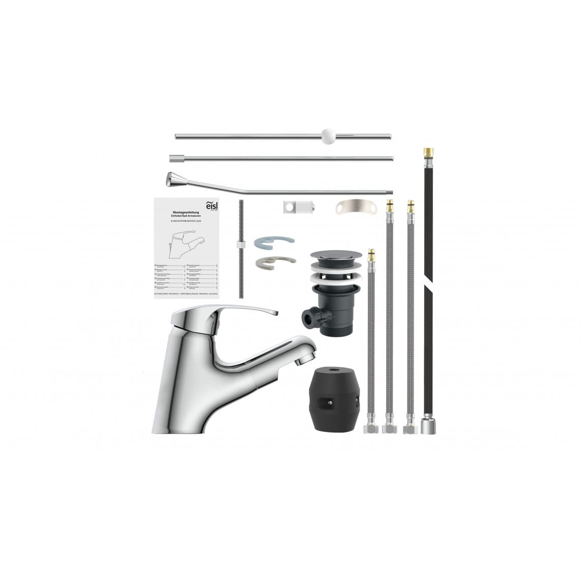 NI075TCO VICO Mitigeur lavabo, chromé, avec douchette à cheveux extractible