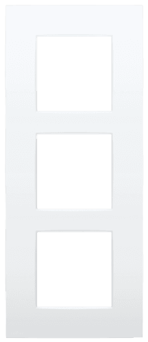 Plaque de recouvrement triple, entraxe de 60 mm, verticale, couleur Niko Intense lunar white coated