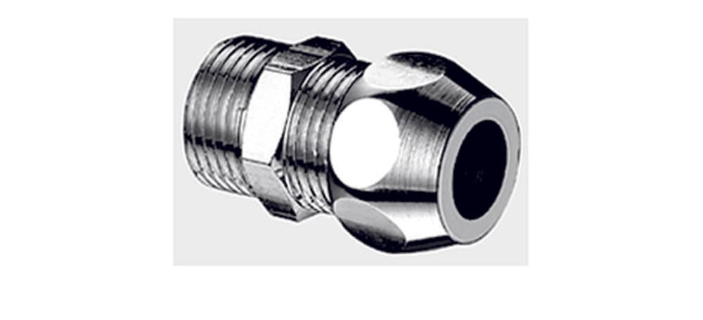 Schell raccord d'alimentation avec filet extérieur droit 3/8"M x D 10 laiton