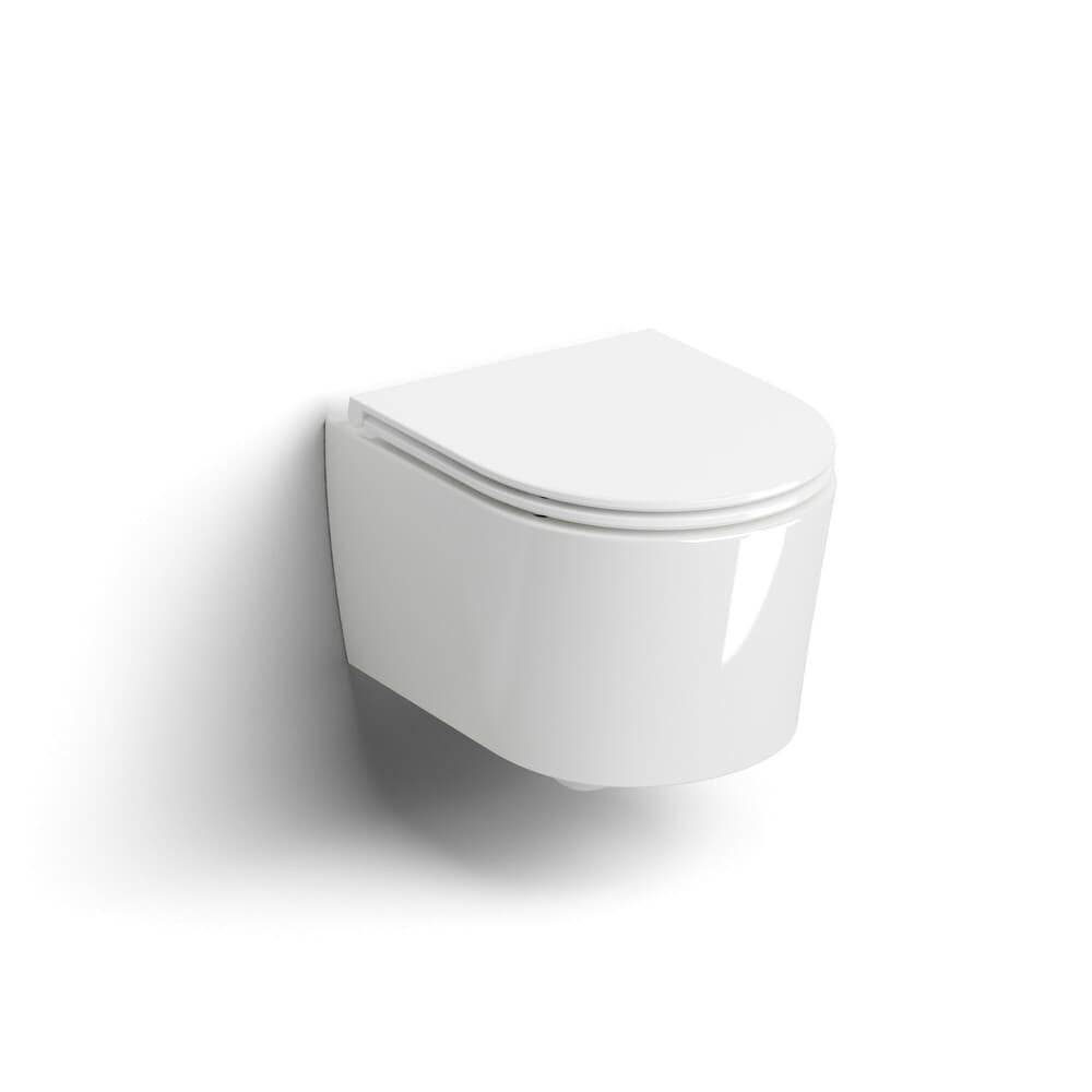 Clou InBe PACK toilette suspendue sans rebord 48cm blanc brillant