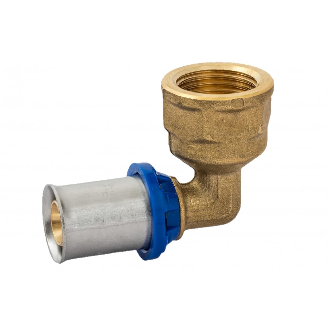 988716355 LT coude 90°, vierge, 20 mm x 3/4" F, raccord à sertir pour tube multicouche
