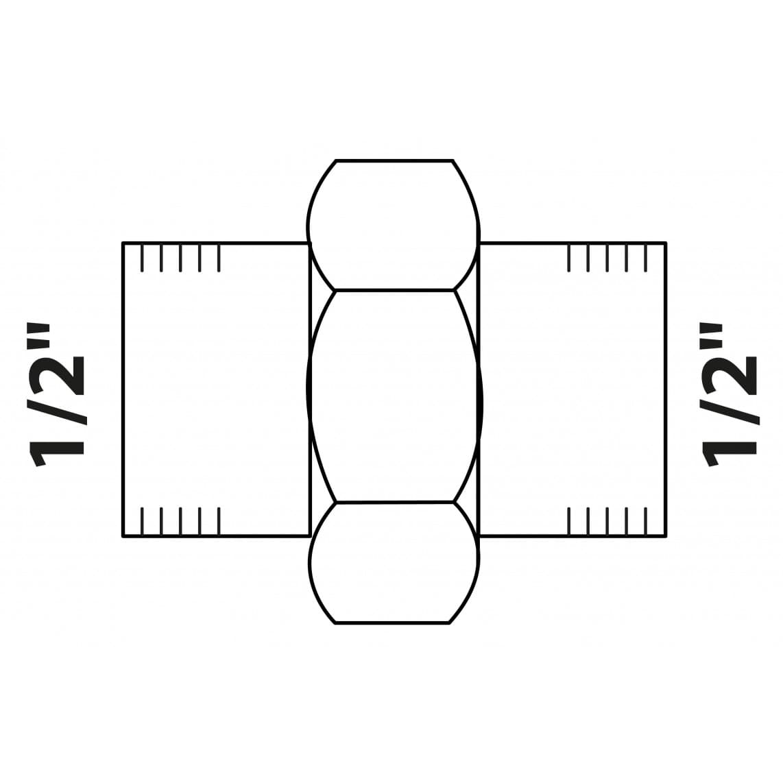 988960213 BR raccord à visser, vierge, 1/2" F, à joint plat, (3330)