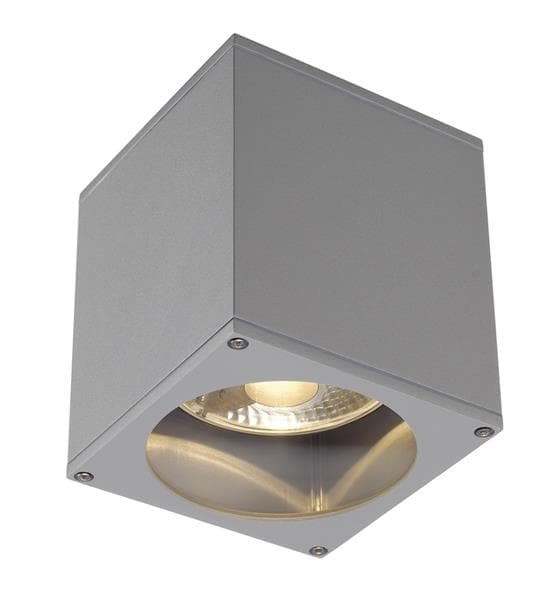 Big Theo Out plafonnier, carré , Gris Argent, Es111, maximum 75W