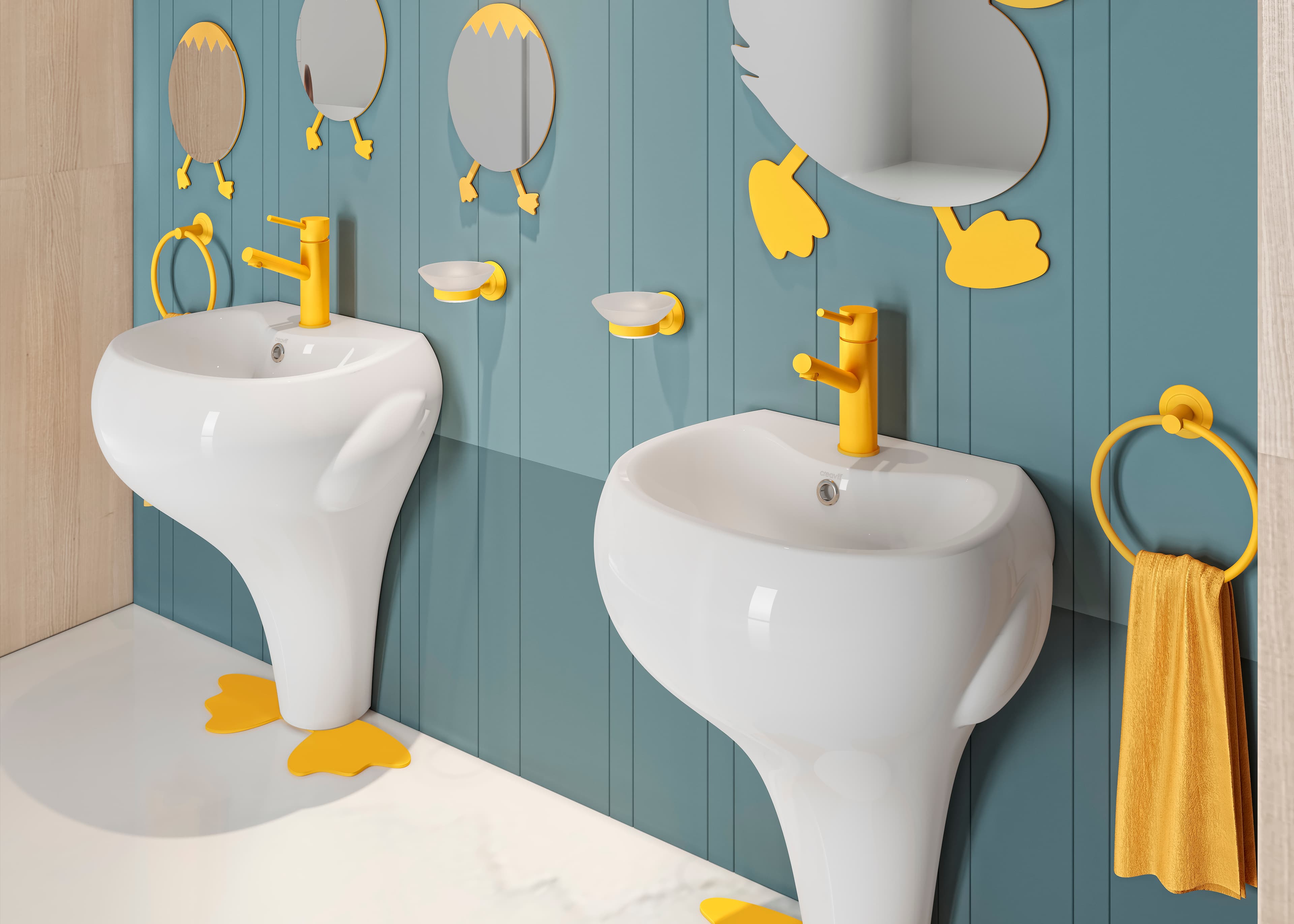 Creavit royale porte-savon - jaune