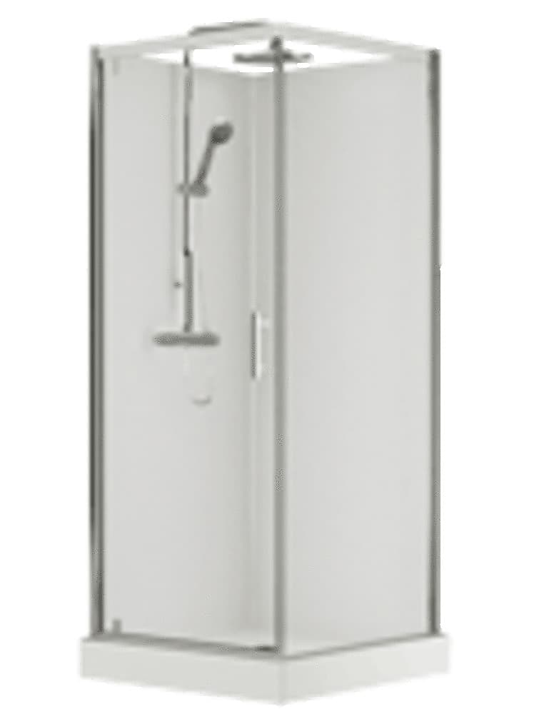 Van Marcke Vidrio cabine de douche 900x900mm 1 porte pivotante et paroi fixe