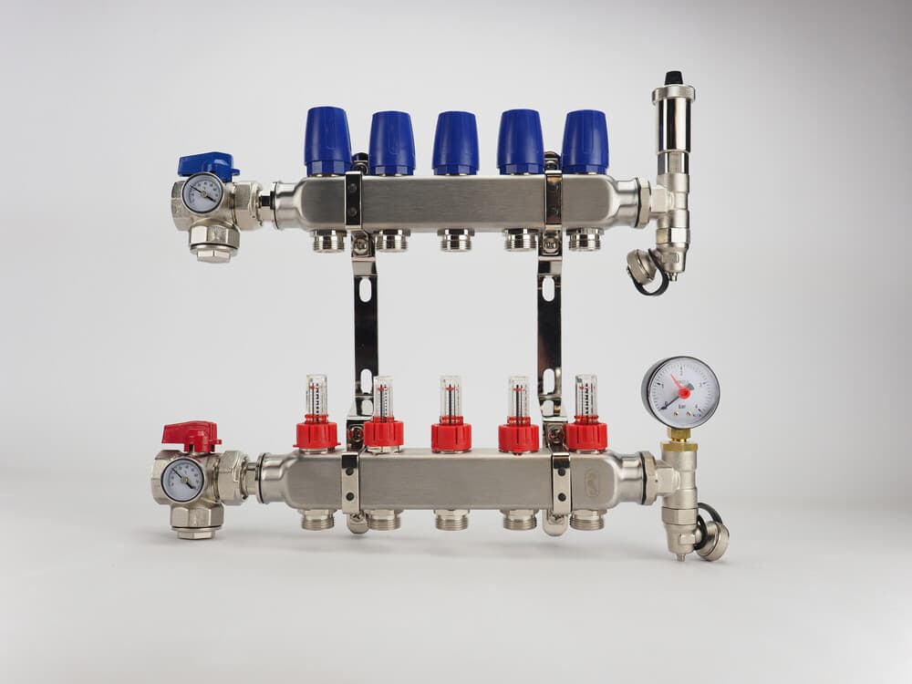 Van Marcke Floor Heating collecteur acier inoxydable entièrement prémonté pour 13 circuits de chauffage