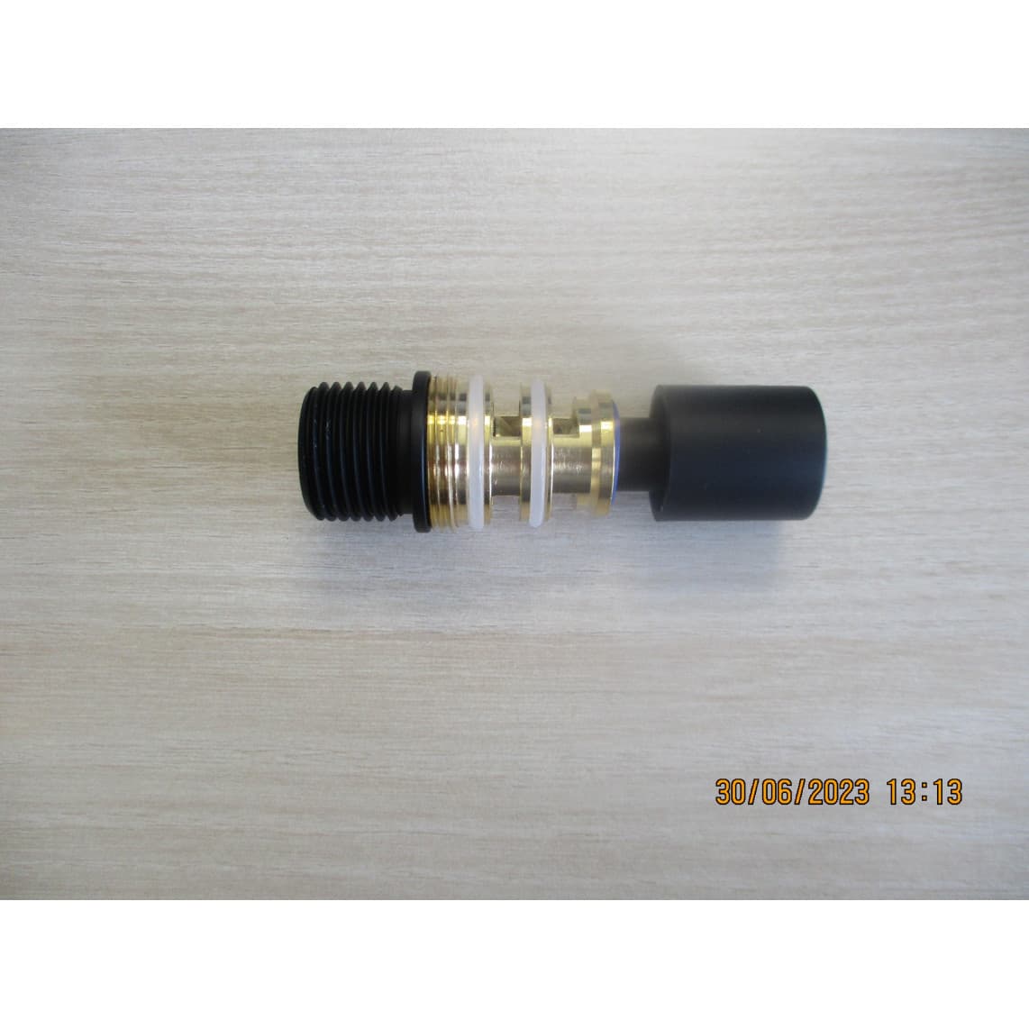 1202642 Robinet inverseur multipièces, noir mat, automatique, avec bouton, par ex. pour 44306