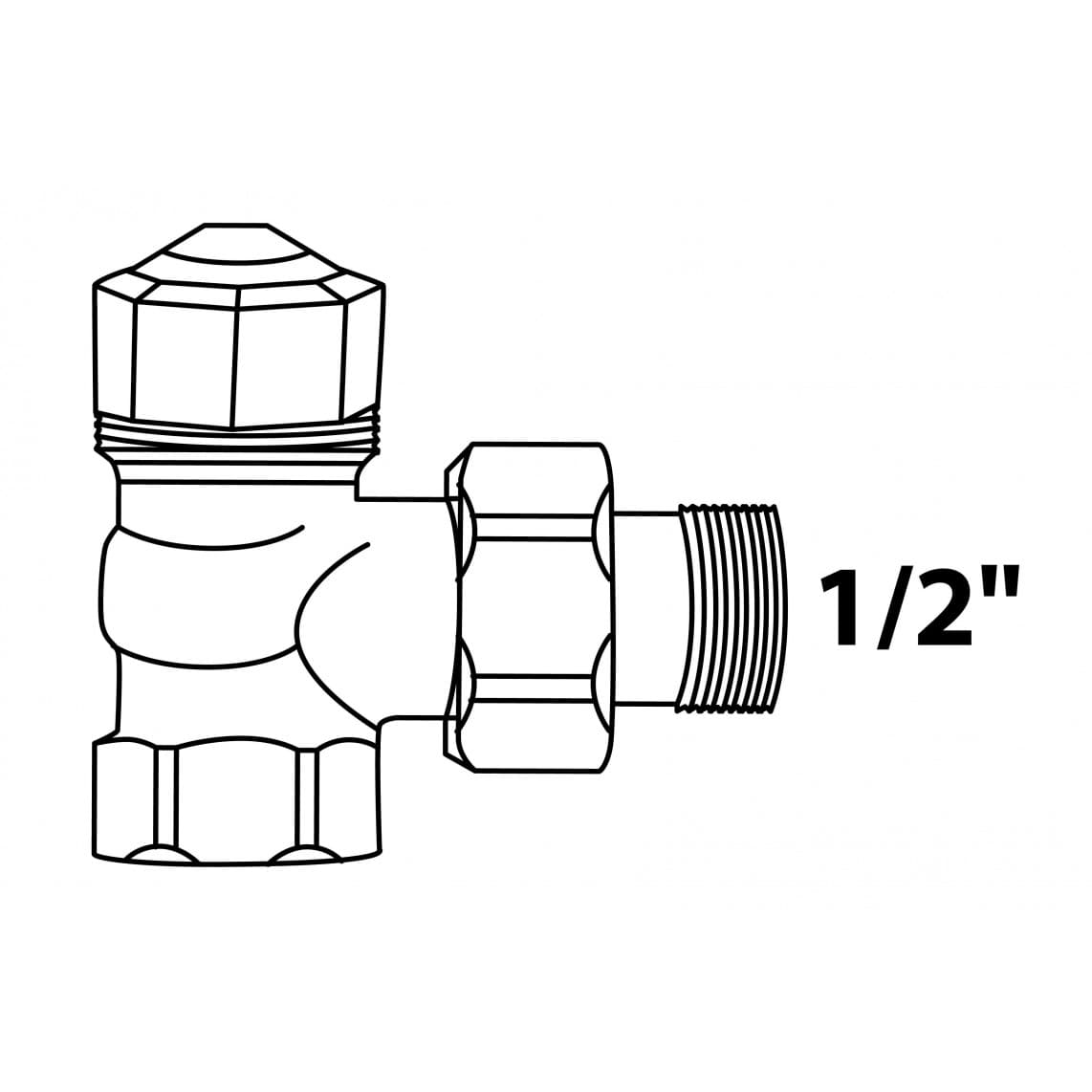 2201-02.000 HEIMEIER Thermostatic radiator valve, 1/2", angle shape