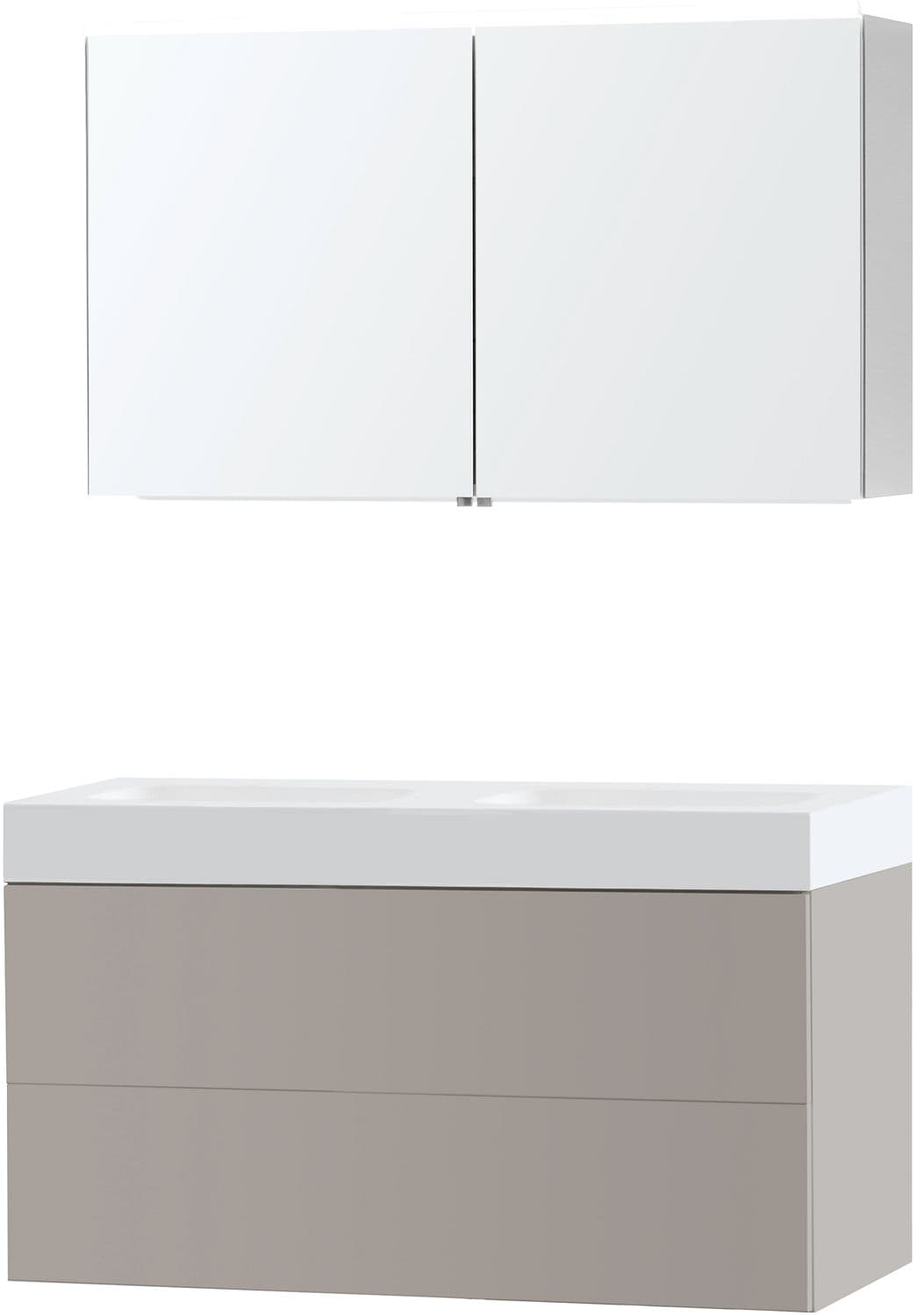 MEUBLE PURO DUO GRIS 120 SOLID PURO ARMOIRE TOILLETTE