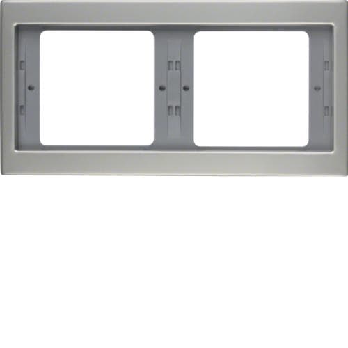 Plaque de recouvrement 2 postes pour montage horizontal Berker K.5
