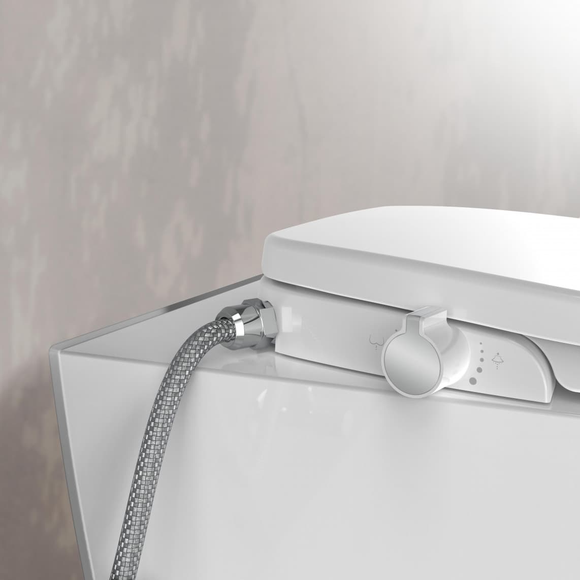 EDDW01 Adaptateur WC lavant, avec frein de chute et déclipsable