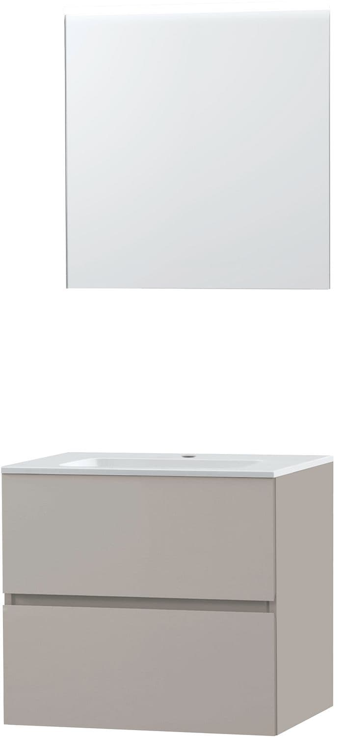 MEUBLE MOLTO POUDRE GRIS 70 PORCELAINE MIROIR