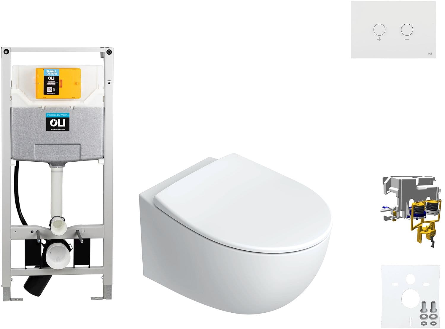 WALLFIX OLI WC SUSPENDU ITALY CATALANO BLINK BLANC