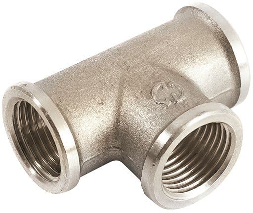 T FILETE LAITON 1/2" FFF CHROME