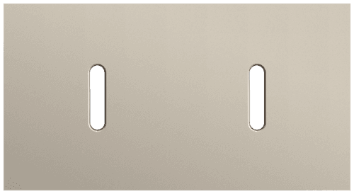 Plaque de recouvrement double, horizontale 71 mm d'entraxe, pour deux fonctions de commutation simple, Niko Rocker steel champagne coated