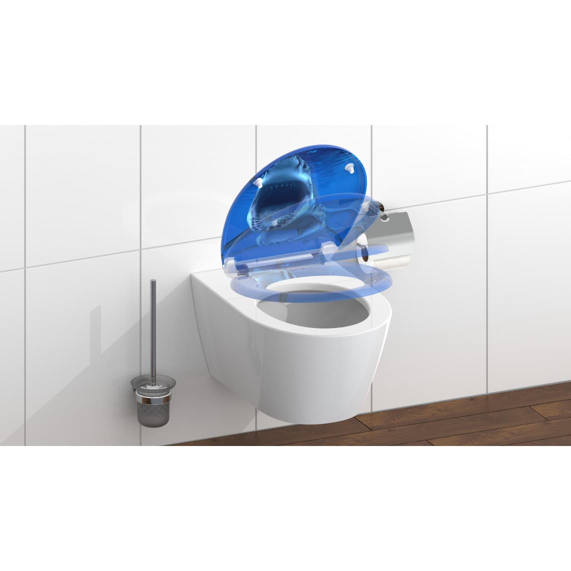 82371 abattant WC en Duroplast SHARK, avec frein de chute et déclipsable