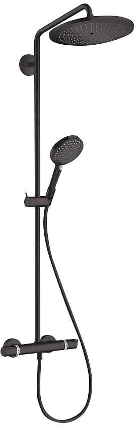 COLONNE DE DOUCHE+ THERMOSTAT CROMA SELECT S280 1JET HG ECOSMART NOIR MAT 9 LITRE/MINUTE