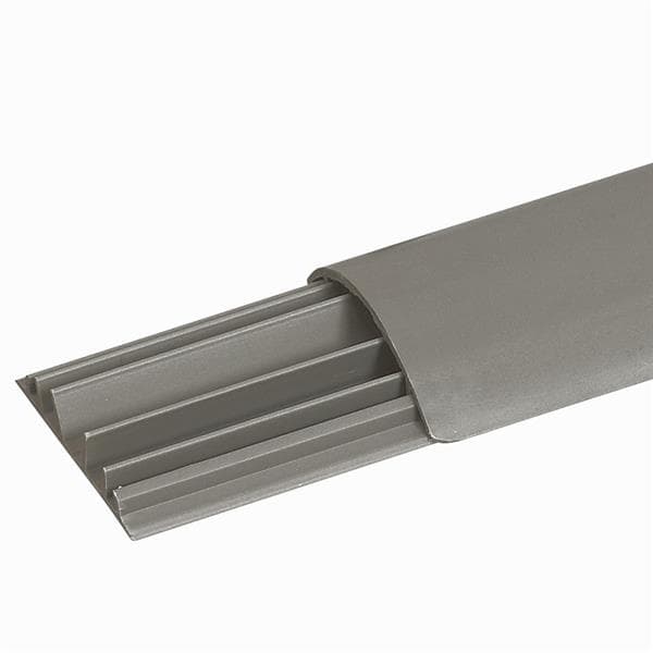 Moulure de sol DLP 50 x 12mm - 3 compartiments longueur 2 mètres Gris