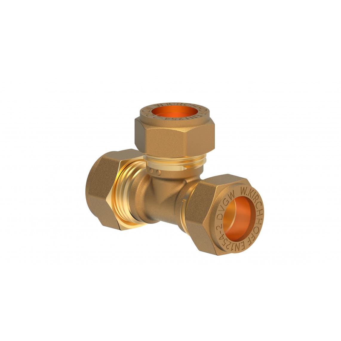 989453217 LT pièce en T, vierge, 15 mm, raccord à serrer pour tube en cuivre
