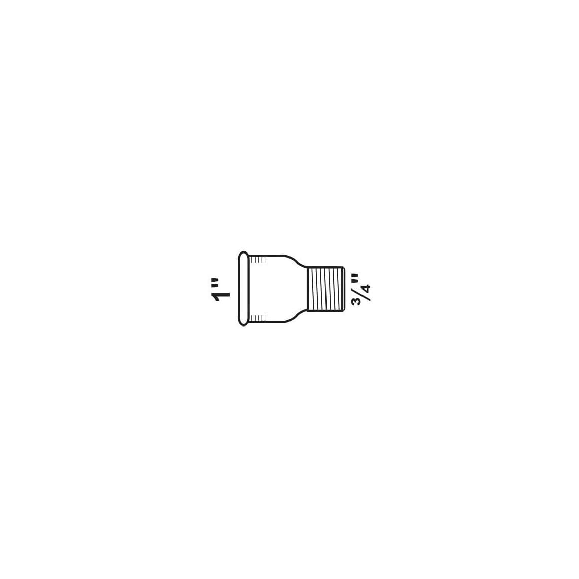 989758355 FM manchon/mamelon réducteur, galvanisé, 1" F x 3/4" M, (246)