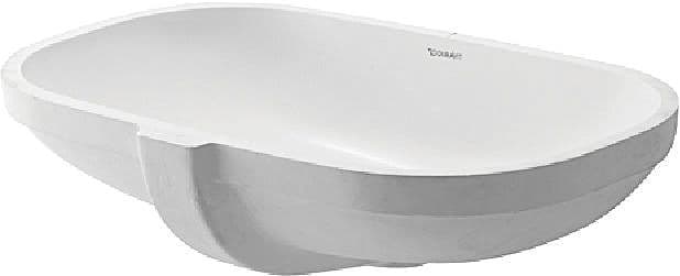 VASQUE A SOUS ENCASTRER D-CODE DURAVIT 560X400CM SANS TROU ROBINET +TROP-PLEIN BLANC