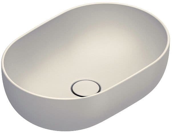 VASQUE A POSER SFERA CATALANO CATAGLAZE+ 50X35 H16 SANS TROP-PLEIN LINO SATINATO