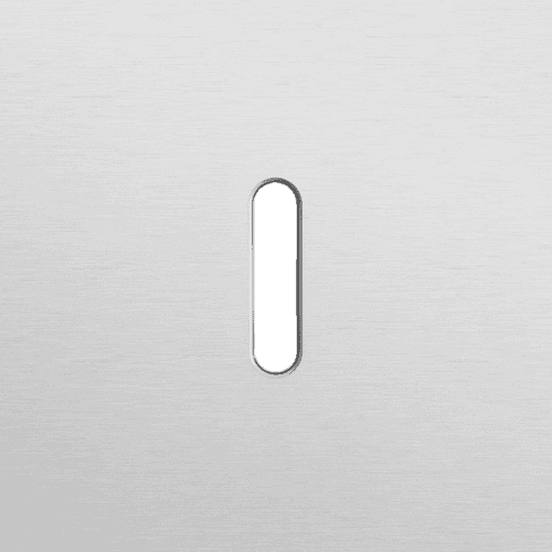 Plaque de recouvrement simple, pour des fonctions de commutation simple, couleur Niko Rocker alu grey brushed