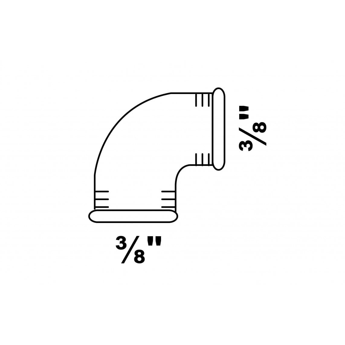 989710055 FM coude 90°, galvanisé, 3/8" F, (90)