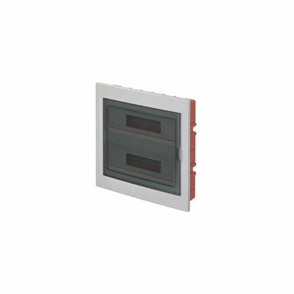 Coffret encastré Blanc 36 modules avec porte fumée IP40 + kit