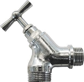 ROBINET DOUBLE SERVICE CHROMAT MINI 1/2"-3/4"M SANS RACCORD