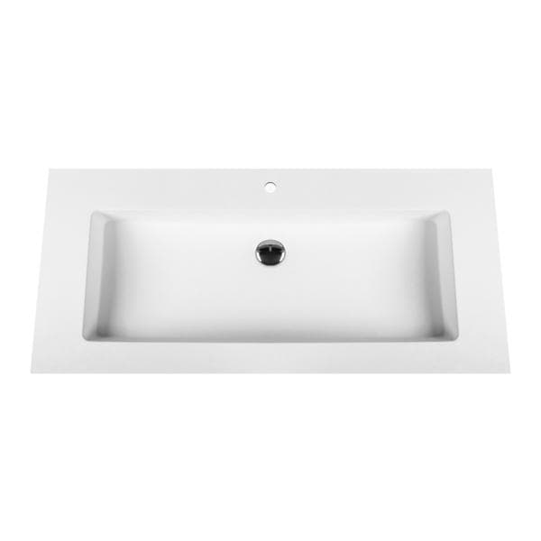 ALONI SOLID SURFACE LAVABO (100CM) - BLANC