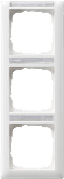 Cadre de finition Gira standard 55 avec zone d'inscription Blanc brillant