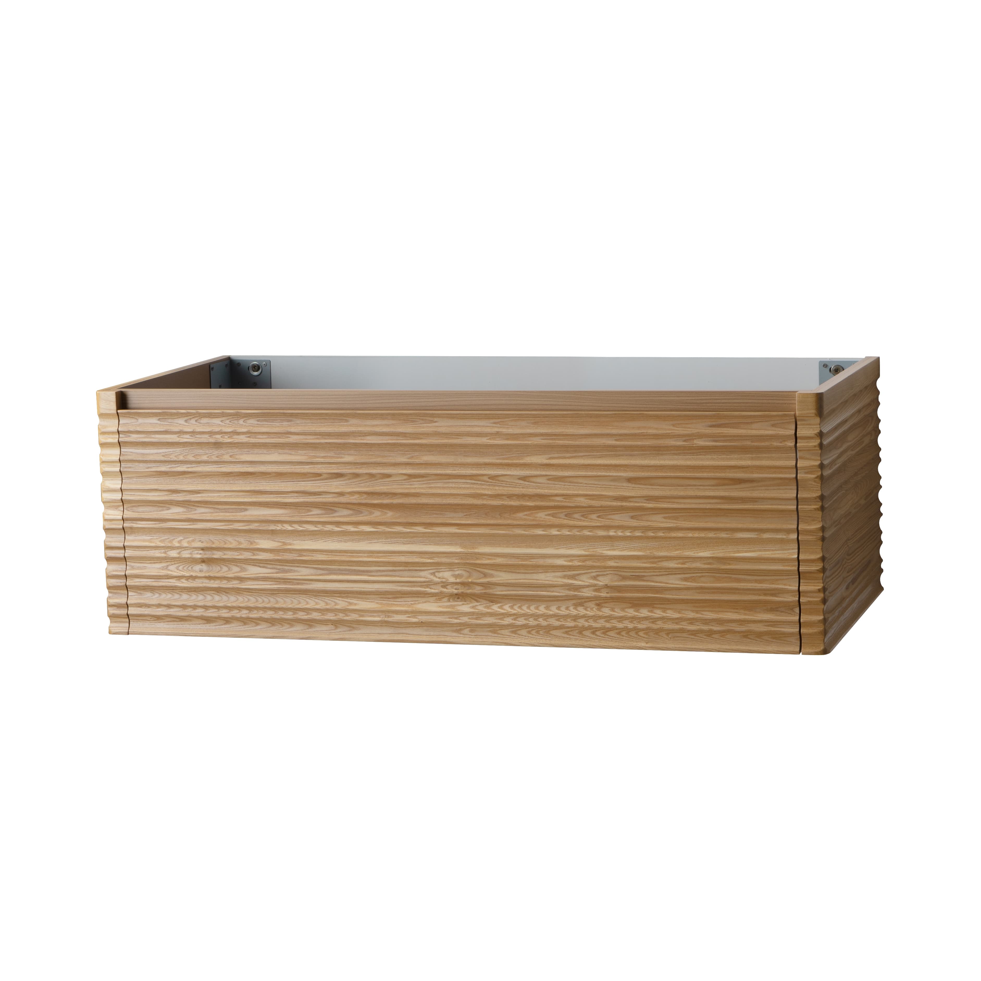 Kamellia meuble sous-vasque - 1 tiroir - sans Poignée - soft close – 119X40X52 cm - Noyer clair
