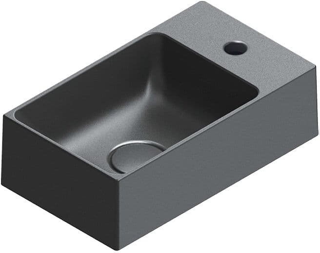 LAVE-MAINS PREMIUM 40 CATALANO CATAGLAZE+ 40X23CM +TROU NOIR MAT