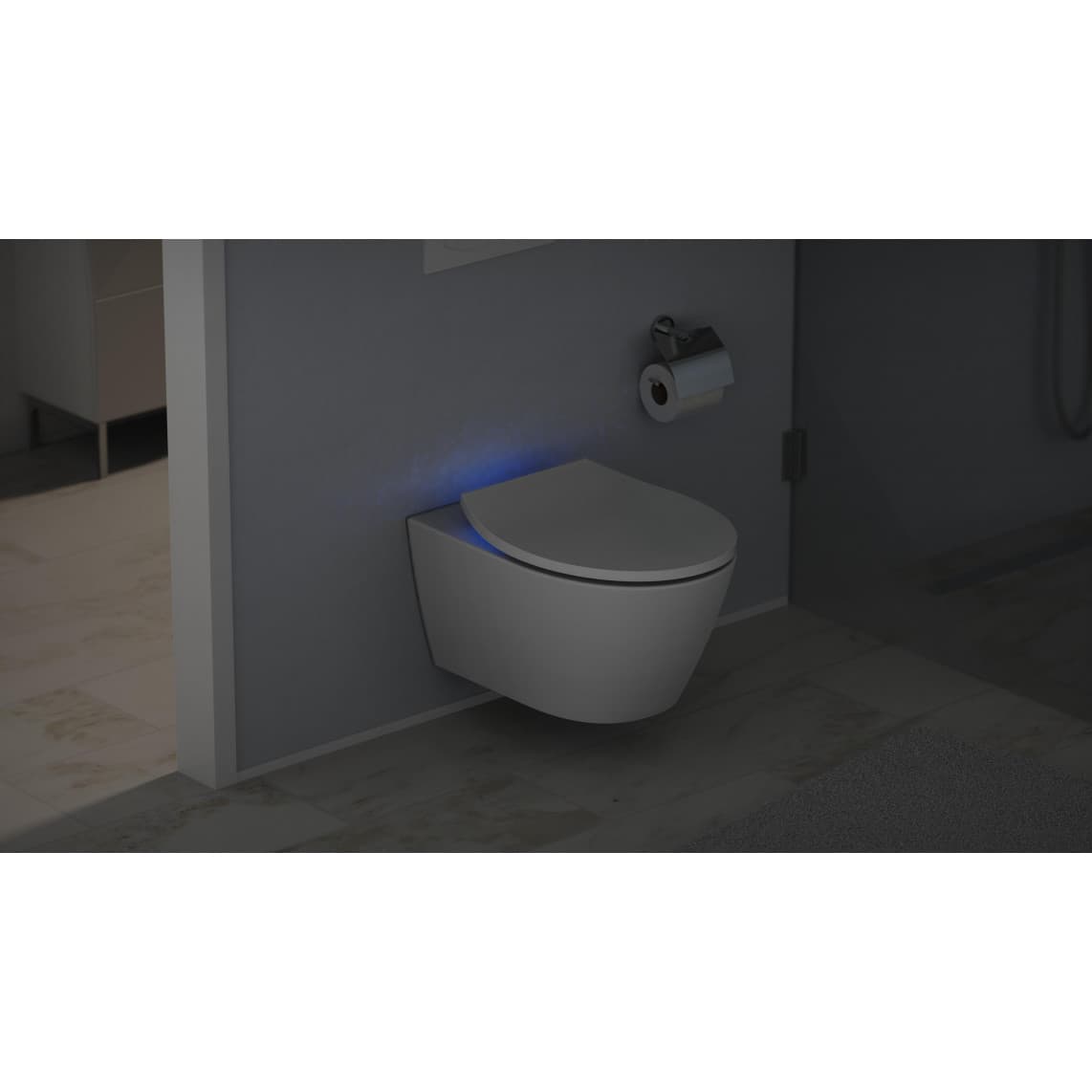 82950 abattant WC en Duroplast avec veilleuse LED, avec frein de chute et déclipsable