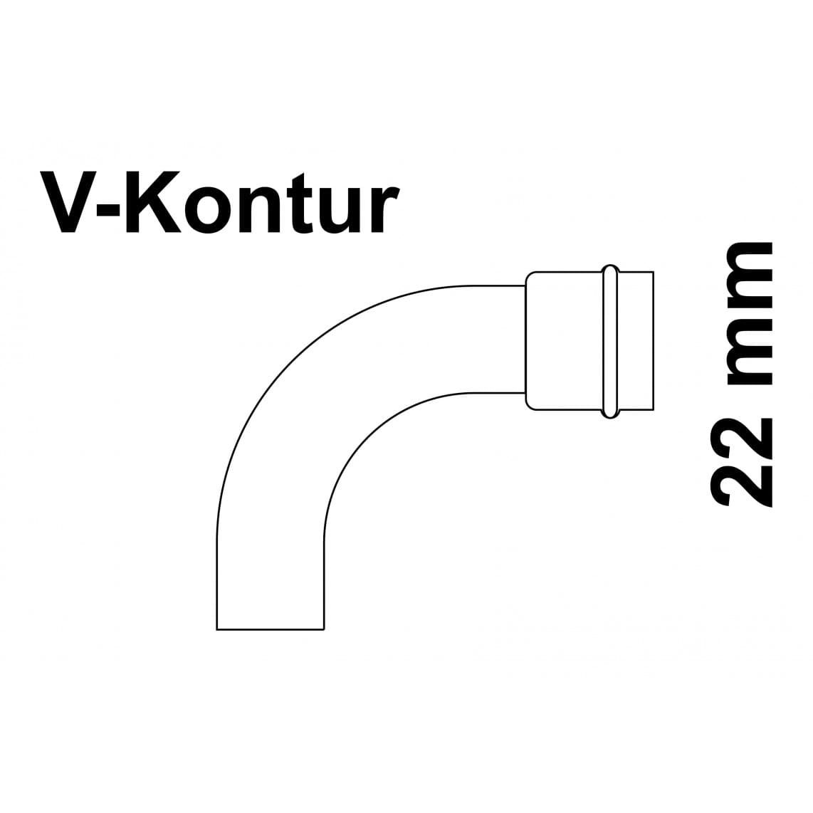 988611454 CU arc 90°, vierge, 22 mm, 1 manchon, (P5001),