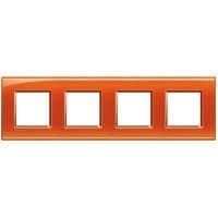 LivingLight - plaque rectangulaire 4 x 2 modules 71mm Orange