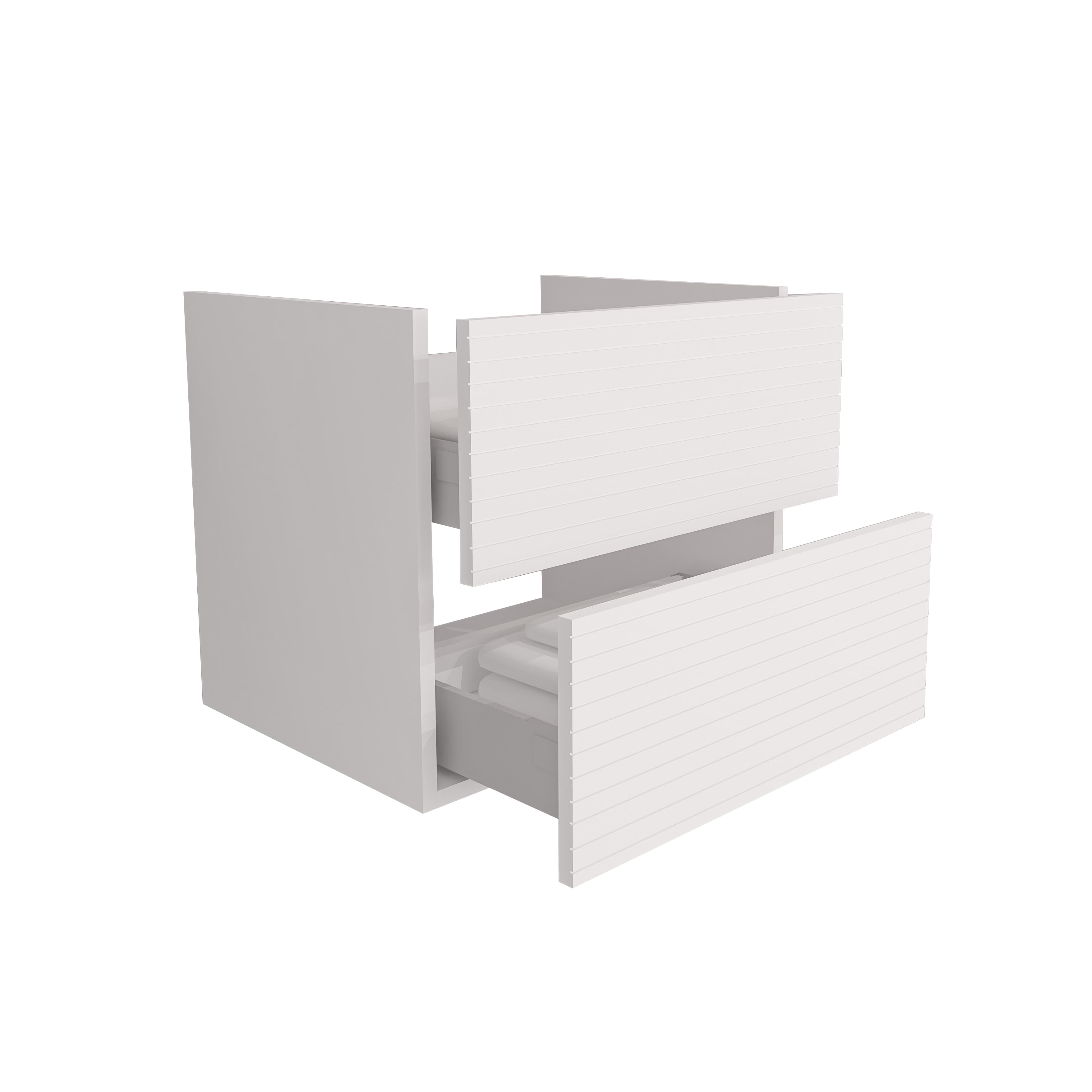 Elite Meuble sous-plan avec relief horizontal (60CM) - blanc mat