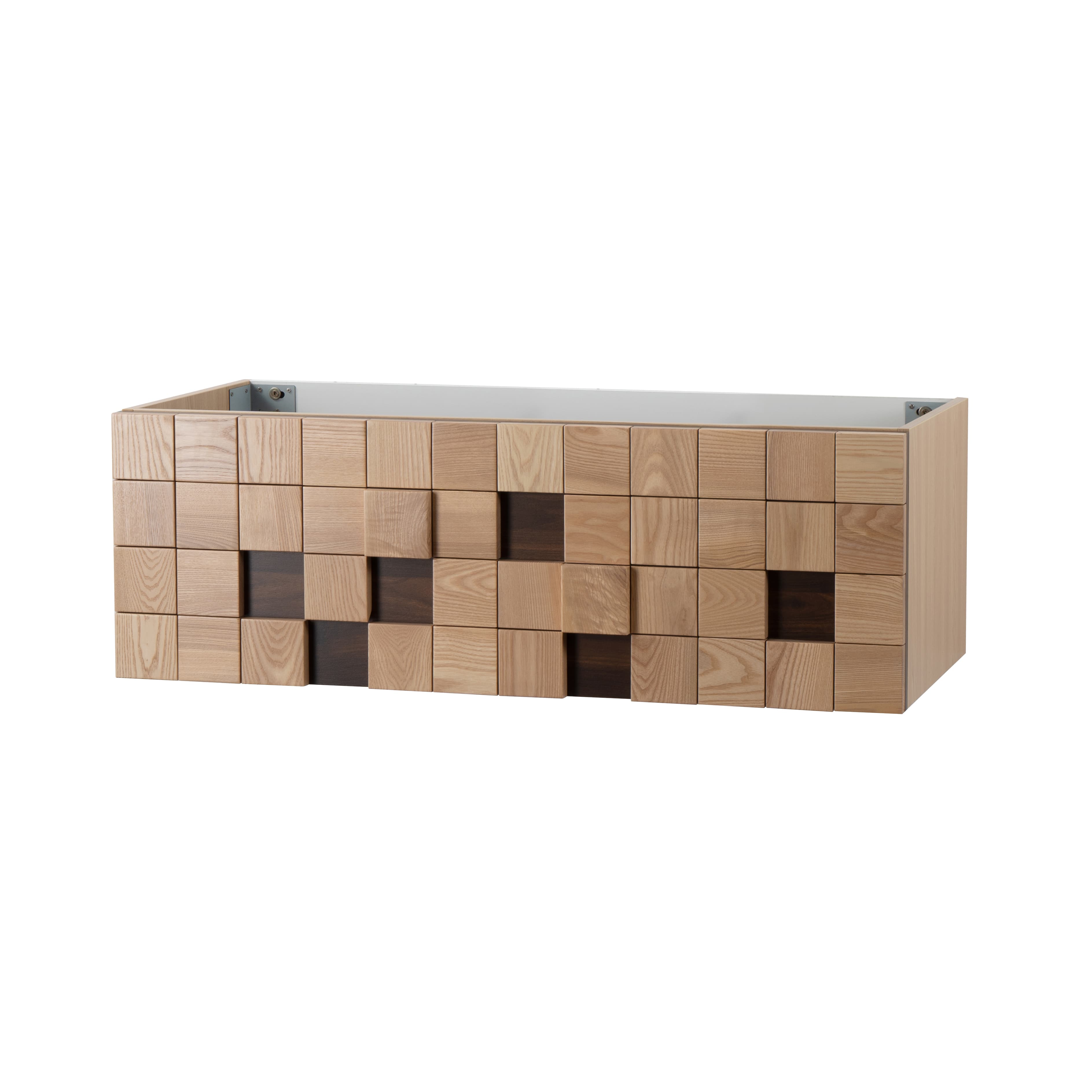 Mimoza meuble sous-vasque - 1 tiroir - sans Poignée - soft close – 119X40X52 cm - chêne clair