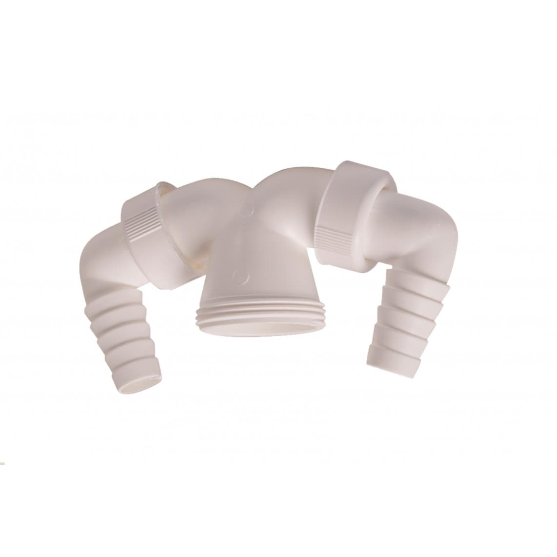 98837960 KS DALLMER raccordement d'appareil double, blanc, 1 1/2" M x 3/4"T
